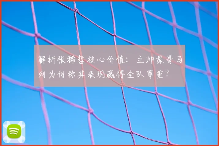 解析张稀哲核心价值：主帅蒙哥马利为何称其表现赢得全队尊重？